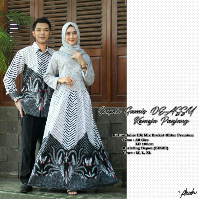 COUPLE GAMIS DEASSY  KATUN HALURG MIX BROKAT GLITER ,,BUSUI