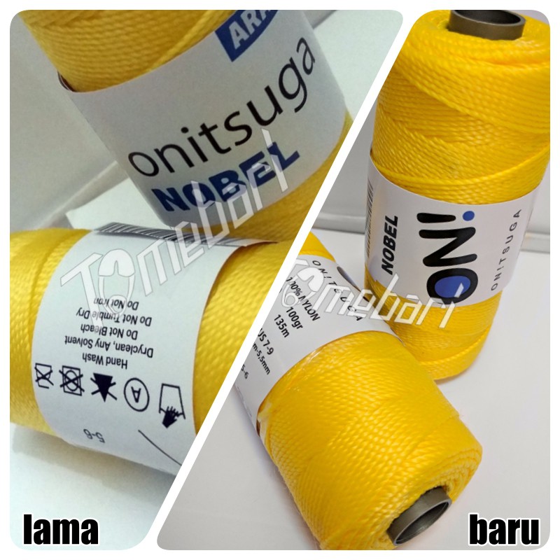 BENANG RAJUT NILON KUNING VITAMIN C / YELLOW NYLON ONITSUGA NOBEL (RFN-131)
