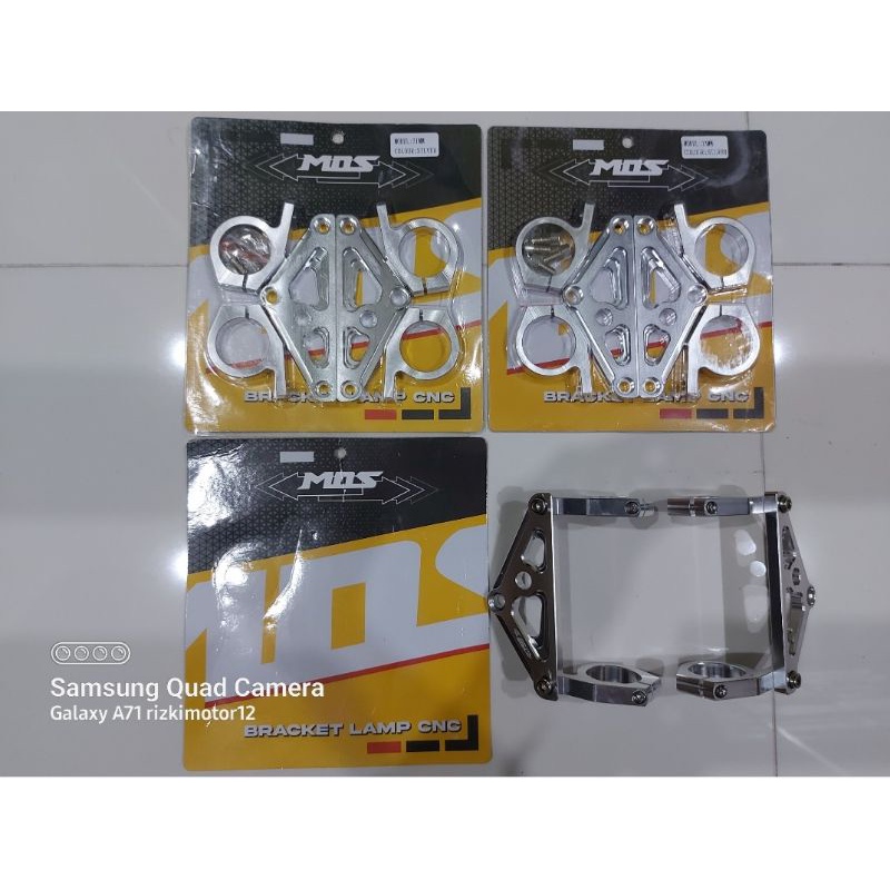 BRACKET KUPINGAN PANGKON LAMPU DEPAN MOS CNC IMPORT AS 31/33mm