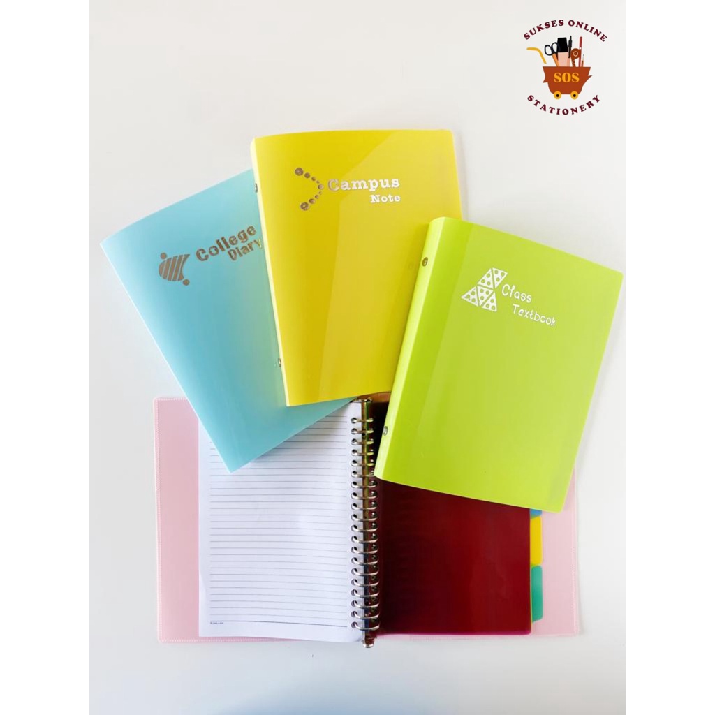 

SOS Binder Note GASTA A5-PP Cover Warna Hotprint / Bindernote / Buku Note/Map Binder