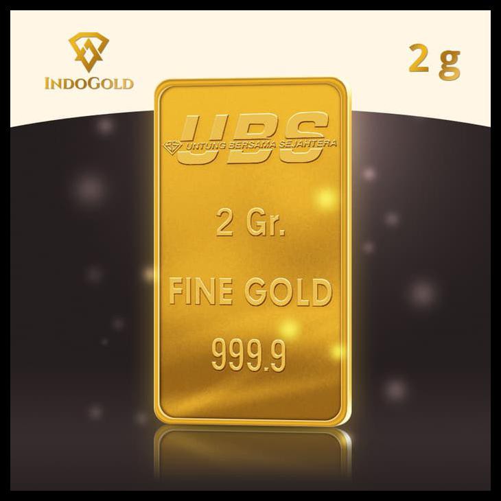 BERGARANSI Emas UBS 2 Gram Logam Mulia,Garansi Uang Kembali Include Sertifikat.