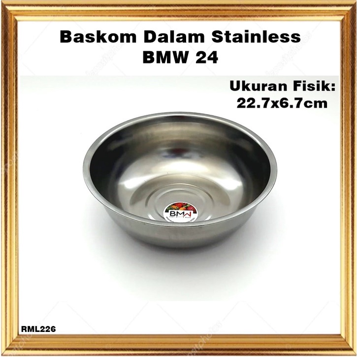 Baskom Dalam/Mixing Bowl Stainless BMW 24