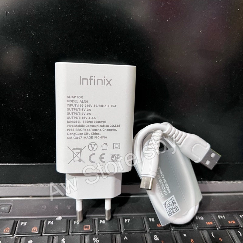 Charger infinix Type C Flash Charging QC3.0 3A Usb C 33W infinix Note 8/Note 10/Note 11/Note 12