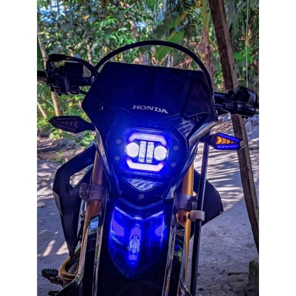 COD LAMPU DEPAN REFLEKTOR KLX CRF KTM WR DLL LAMPU CUSTOM ANGEL COLOUR UNIVERSAL