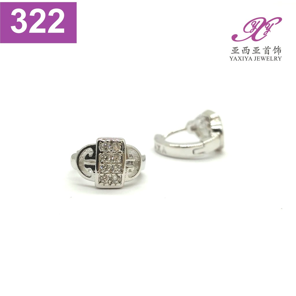 Anting Permata Emas putih Perhiasan imitasi Yaxiya Jewelry 322