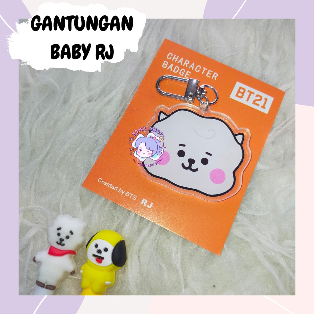 Gantungan Kunci Ganci Keychain BT21 2 bandul dan BABY