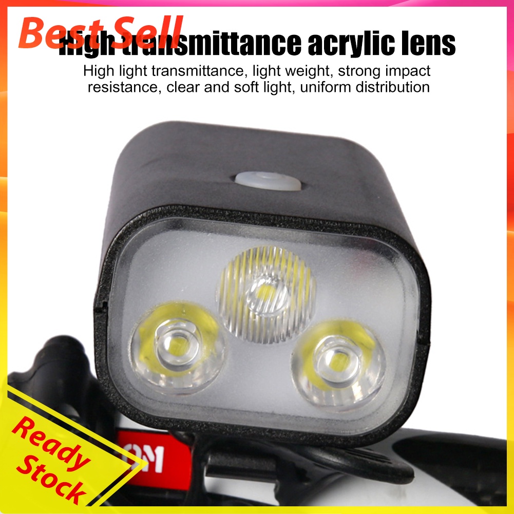 LED MTB Bicycle Headlight USB Rechargeable Waterproof 1500LM Bike Lights