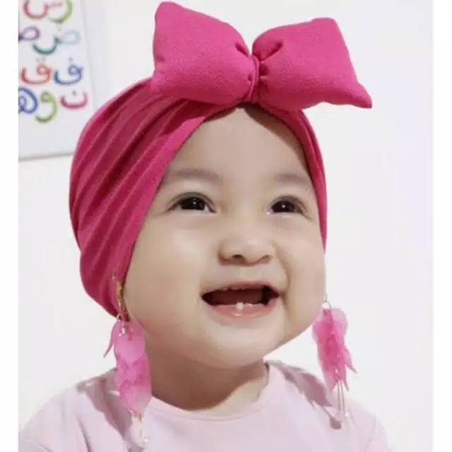 Turban baby anting cute