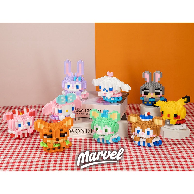 Nano Block Duffy Bear and Friend | Bricks education Nano Block ( kado dan pajangan )