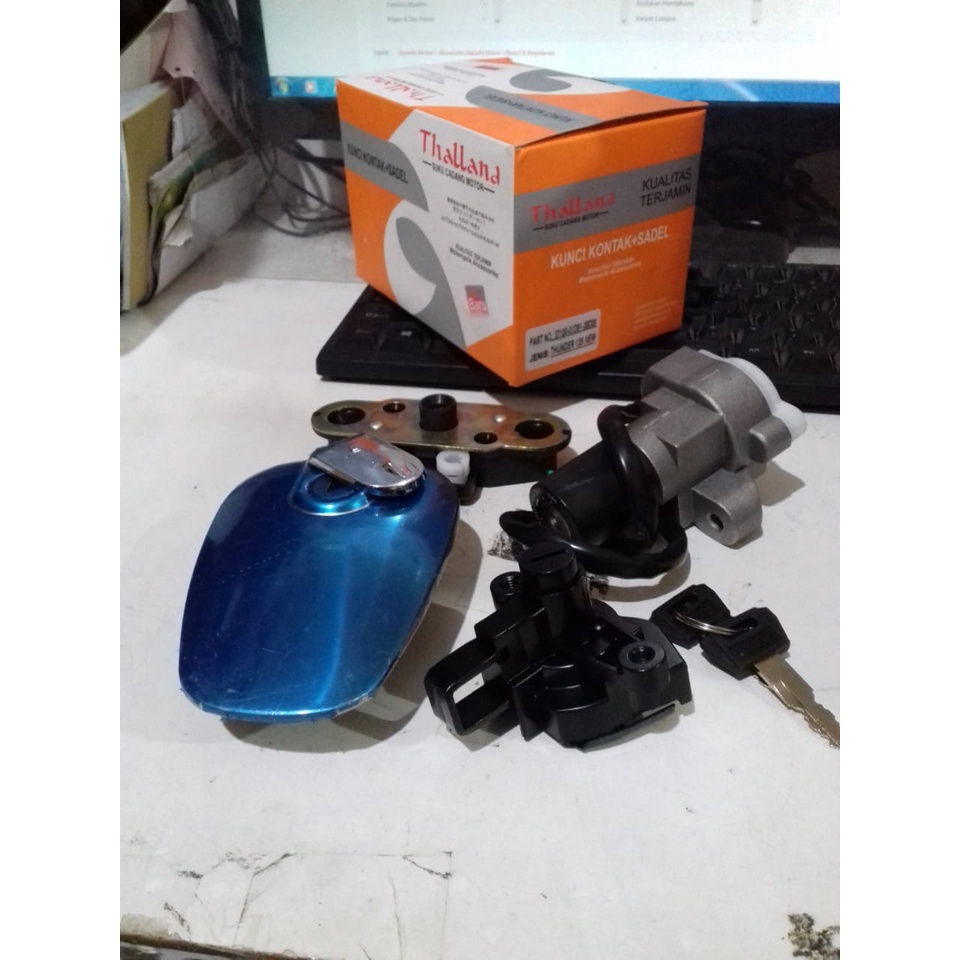 kunci kontak set kunci jok key set tutup tangki suzuki thunder 125 new thalland