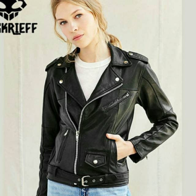 Jaket Kulit Sintetis Stylish Rock N Roll Crop CRP2 SEMIKULIT - PU LEATHER