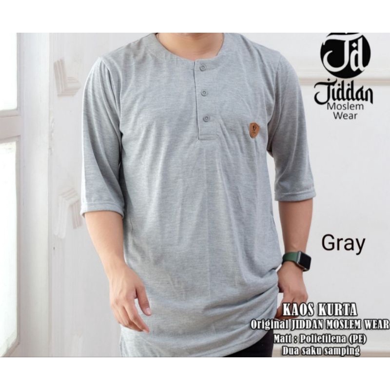 KAOS KURTA LENGAN ¾ KEREN ELEGAN BY JIDDAN MOSLEM WEAR