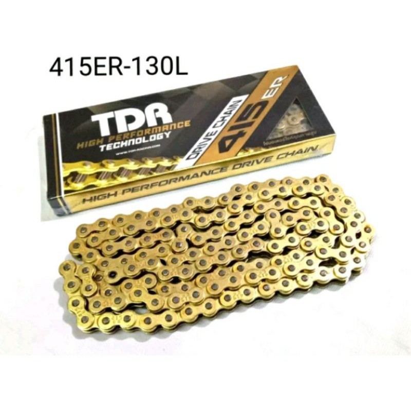 Rantai 415 - 130 L TDR Gold Series - 415ER x 130L - Rante Tipis original racing product by TDR