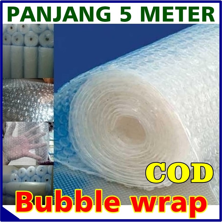 

COD Plastik bubble wrap gelembung 5 meter pelindung pengaman packing olshop TERMURAH