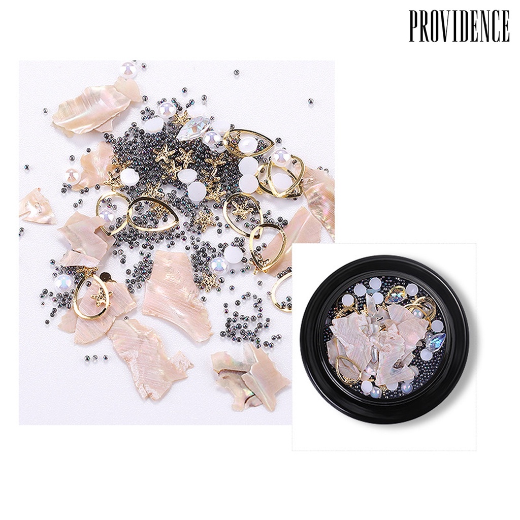 Providence 1 Kotak Manik-Manik Kerang Asimetris Untuk Dekorasi Nail Art / Manicure