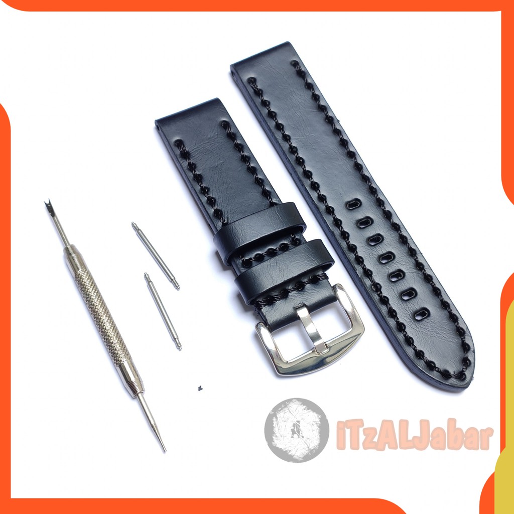 Tali jam tangan Kulit 22mm Leather strap Tali jam Kulit tebal 22mm