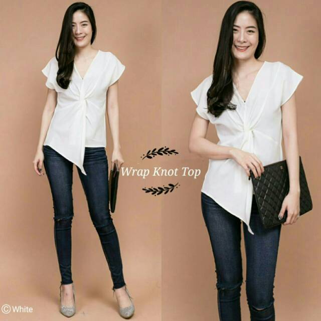 

BS Wrap Knot Top white
