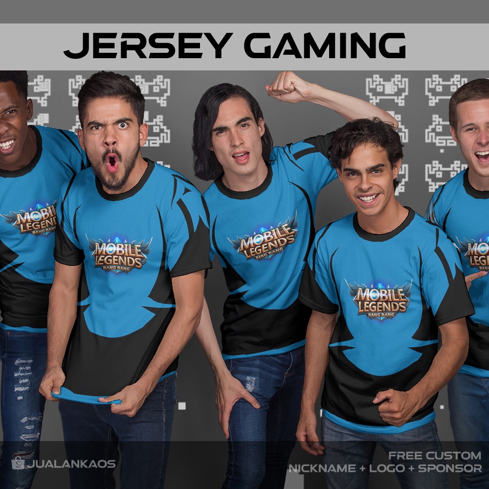 Baju Kaos Jersey Gaming Mobile Legends 741 Printing Custom