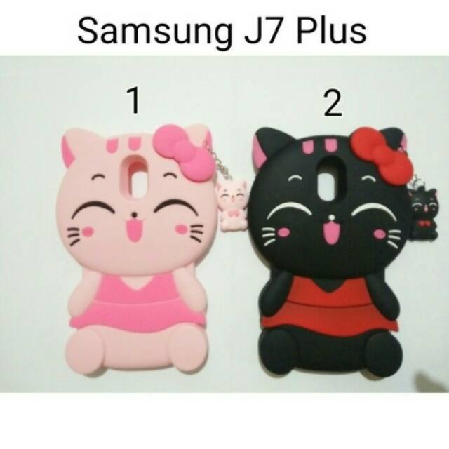 Case Silicon Karakter For Samsung J7 Plus/ Rubber Case 3D Samsung J7 Plus