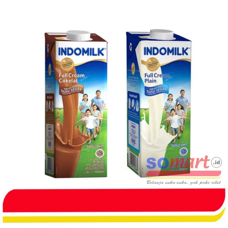 

Indomilk Full Cream | Susu UHT | Susu Indomilk Full Cream 1000ml | somart