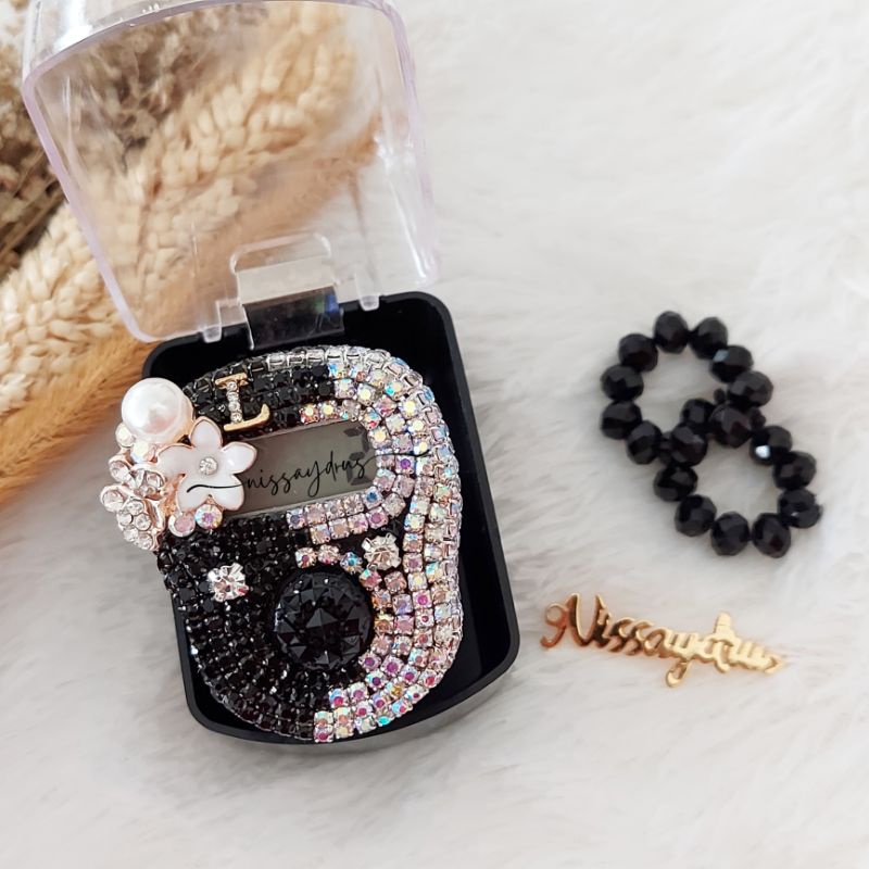 Nisa Aydrus - ALARM Mix New SH Black Silver Tasbih Digital Swarovski Cantik