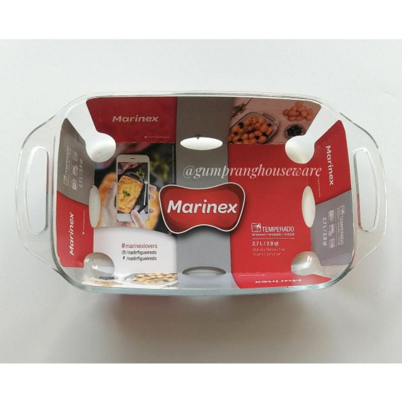 Marinex 6535 2,7 L / Loyang kaca 2.7 L / pinggan tahan panas/ pyrex baking tray