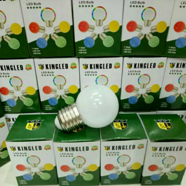 KINGLED Lampu Bola LED RGB 1 Watt/BULB LED 1 Watt