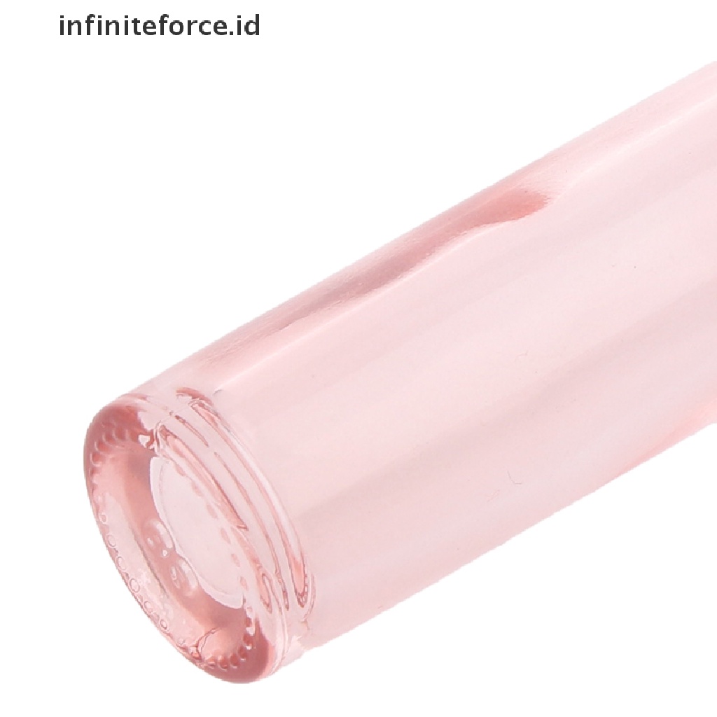 (Infiniteforce.Id) Botol Kaca Roll On Kosong 10ml Warna Pink Untuk Parfum / Essential Oil