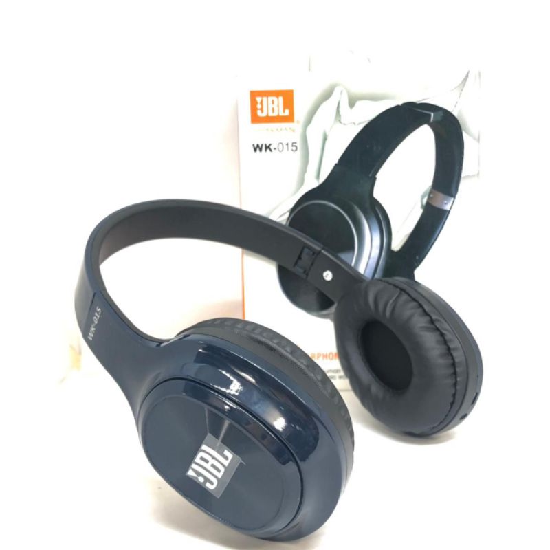 Earphone Bando JBL WK-015 Bluetooth Headphone JBL Bluetooth WK015 Wireless Bass