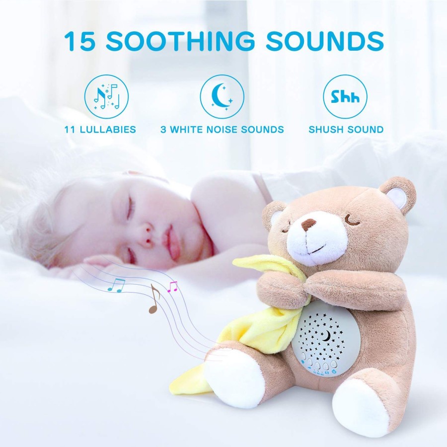 Mainan Boneka Anak Calm Doll Menemani Anak Tidur Fitur Musik dan Proyektor Lampu