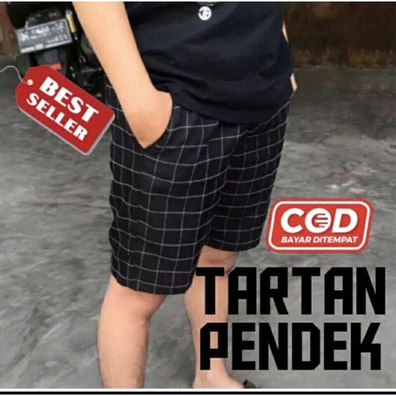 Celana Tartan Pendek Kotak &amp; Kargo / Cargo  Hits Celana Distro Premium