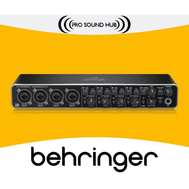 BEHRINGER UMC404HD UMC 404 HD USB AUDIO INTERFACE SOUNDCARD 4 CHANNEL