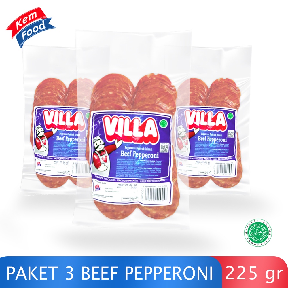 

Villa Paket Buy 2 Get 3 - Beef Pepperoni Topping Pizza, Roti dan Kue 225 gr