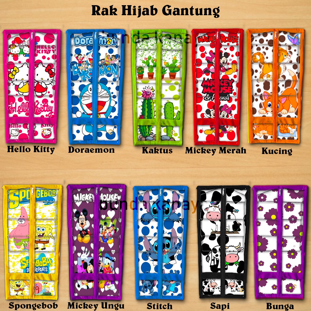 (Good Quality) Rak HIJAB / JILBAB Gantung Karakter