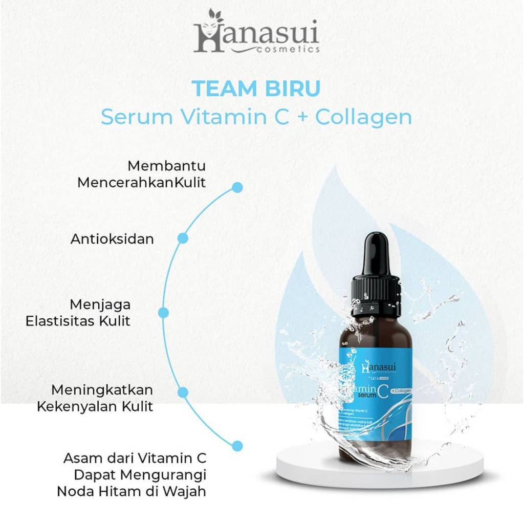 [BPOM] SERUM HANASUI VIt C Collagen Whitening Anti Acne Jaya Mandiri Original BPOM Pink Orange Emas-2