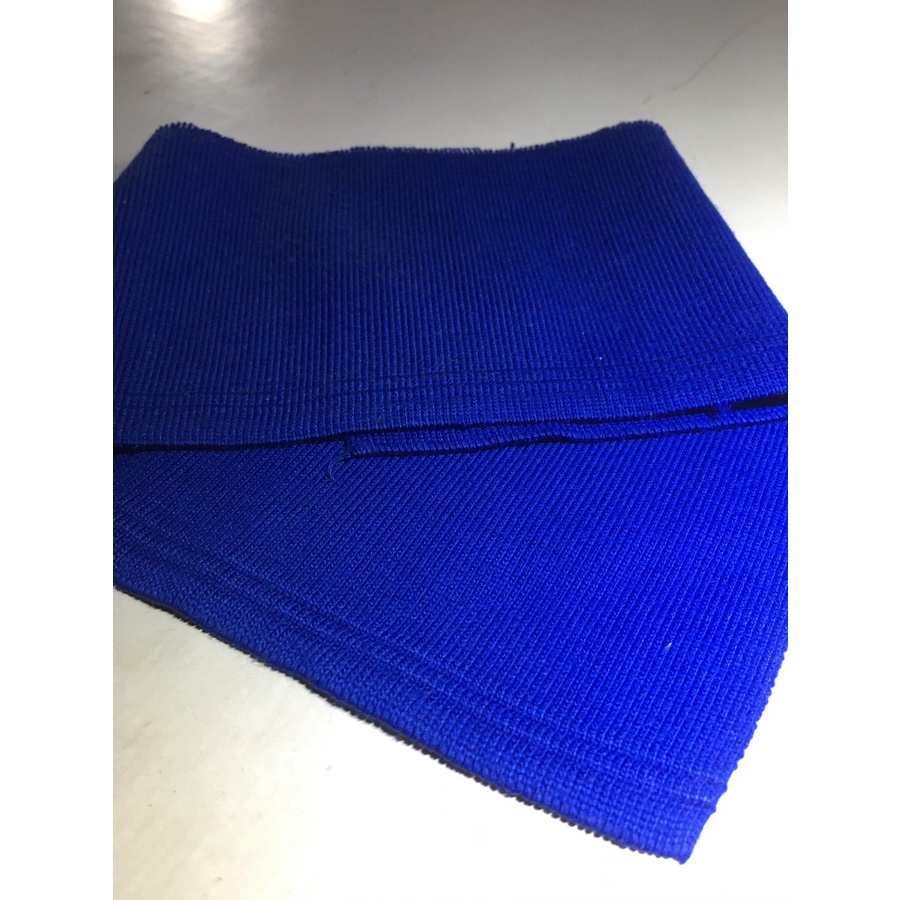Bahan kerah kaos warna biru benhur satuan