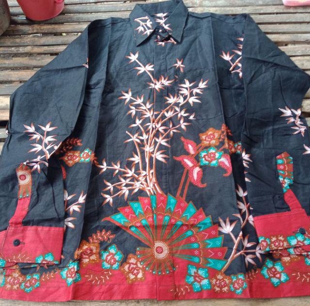 Nusantara Batik Hrb026 Kenongo Hem Pendek Padi Pekalongan M L Xl Batik Pria Murah Modern Grosi