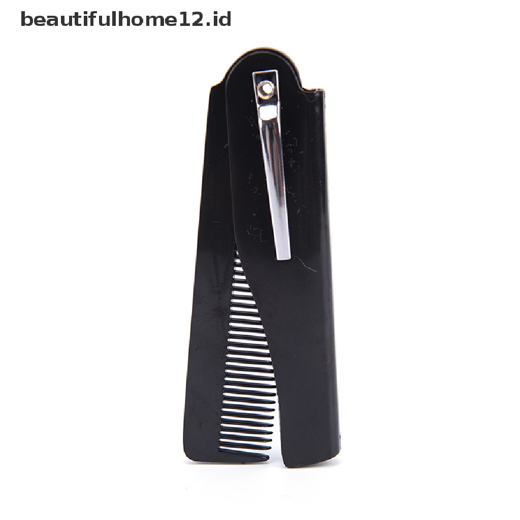 1pc Sisir Klip Saku Lipat Alat Styling Kumis / Jenggot Pria