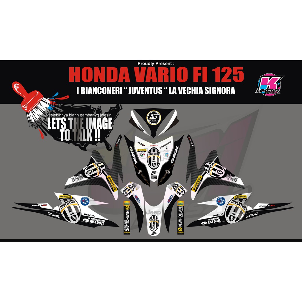 Sticker Vario 125 Fi Juventus Shopee Indonesia