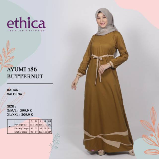 Gamis Katun Original ETHICA AYUMI 186 | BUTTERNUT