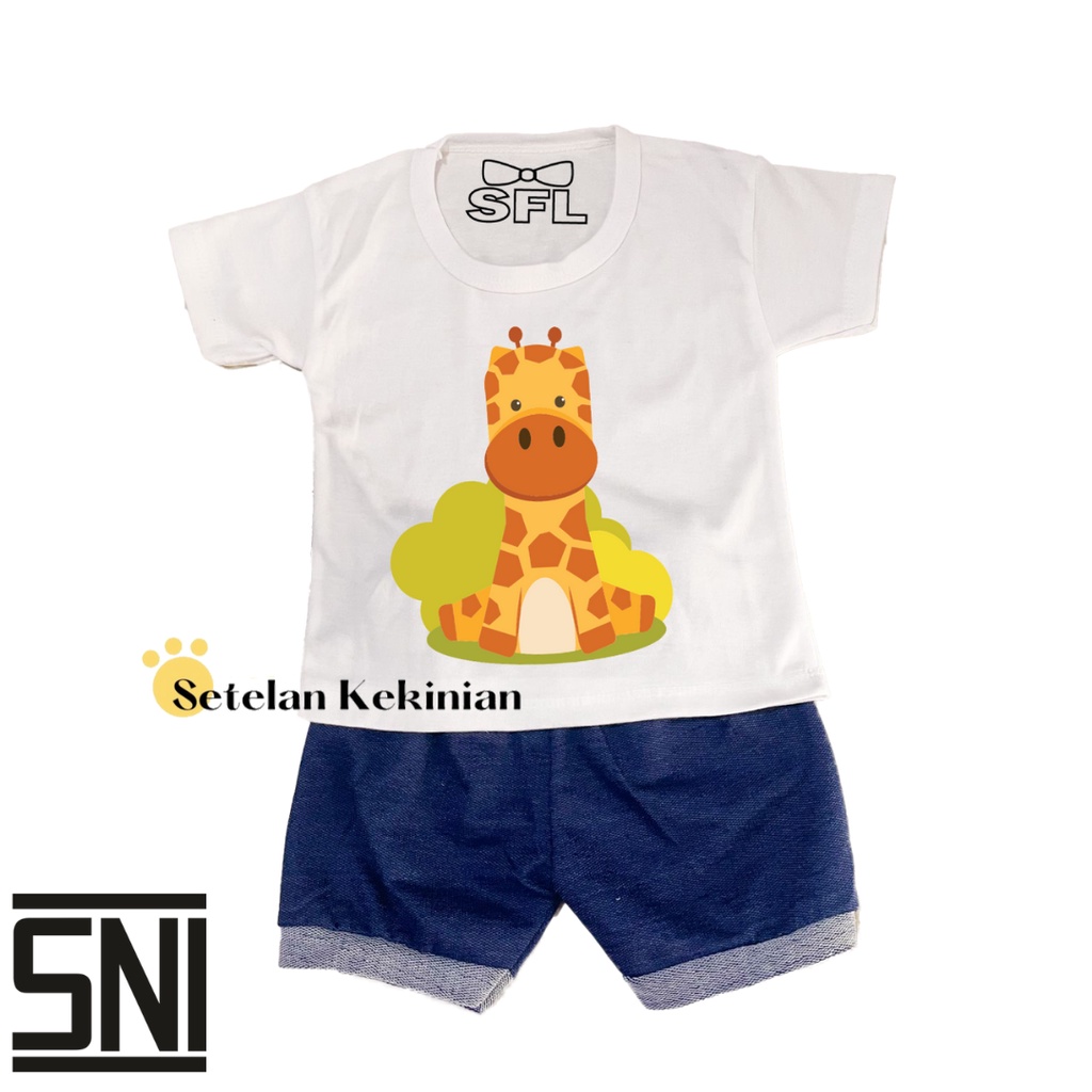 [DAUN] Set Baby Boy Animal Lucu 0-12bulan Keren Setelan Bayi Anak Laki Laki Murah Kekinian Hype Terbaru