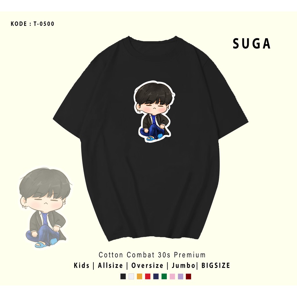 T-SHIRT KAOS KPOP BTS KARAKTER / ARMY INDONESIA / BEST SELLER / BAHAN COMBED / RESELLER / HVS