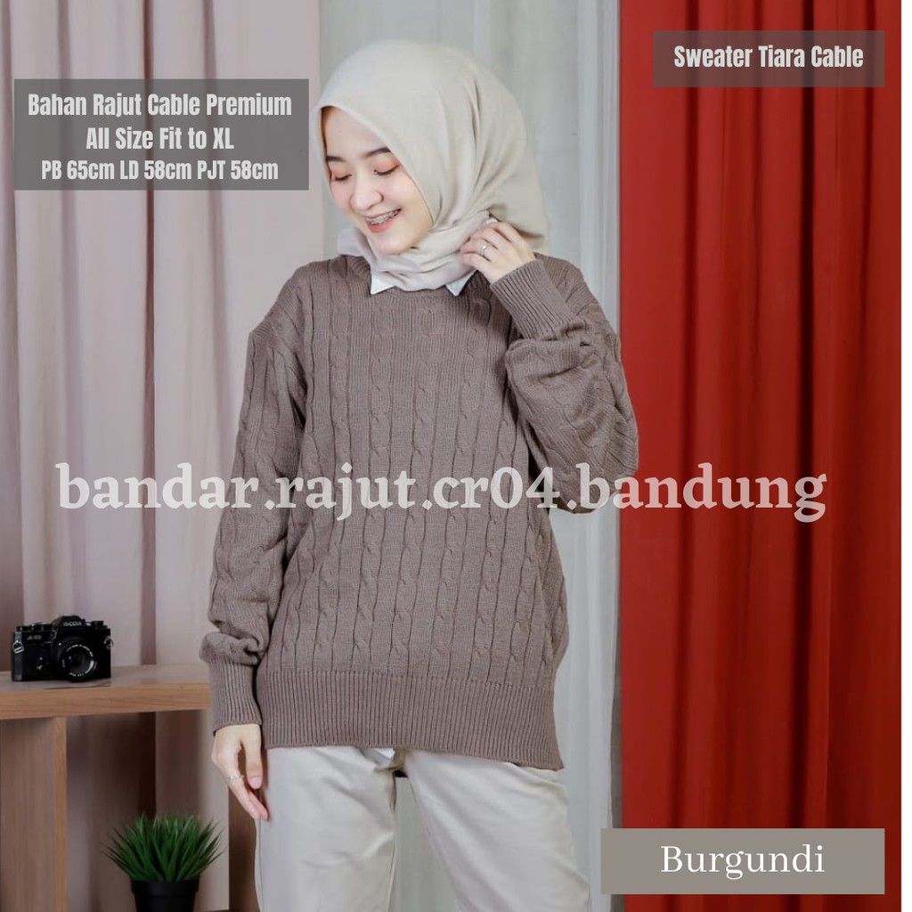 Sweater Rajut Tiara Cable 7 Gate Branded