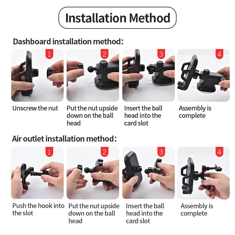 Holder Handphone Bahan Serat Karbon Dengan Suction Cup Untuk Mobil