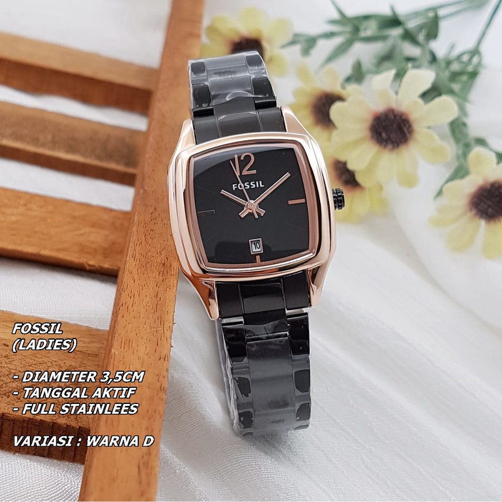 JAM TANGAN WANITA FASHION RANTAI BODY SEGI TANGGAL AKTIF