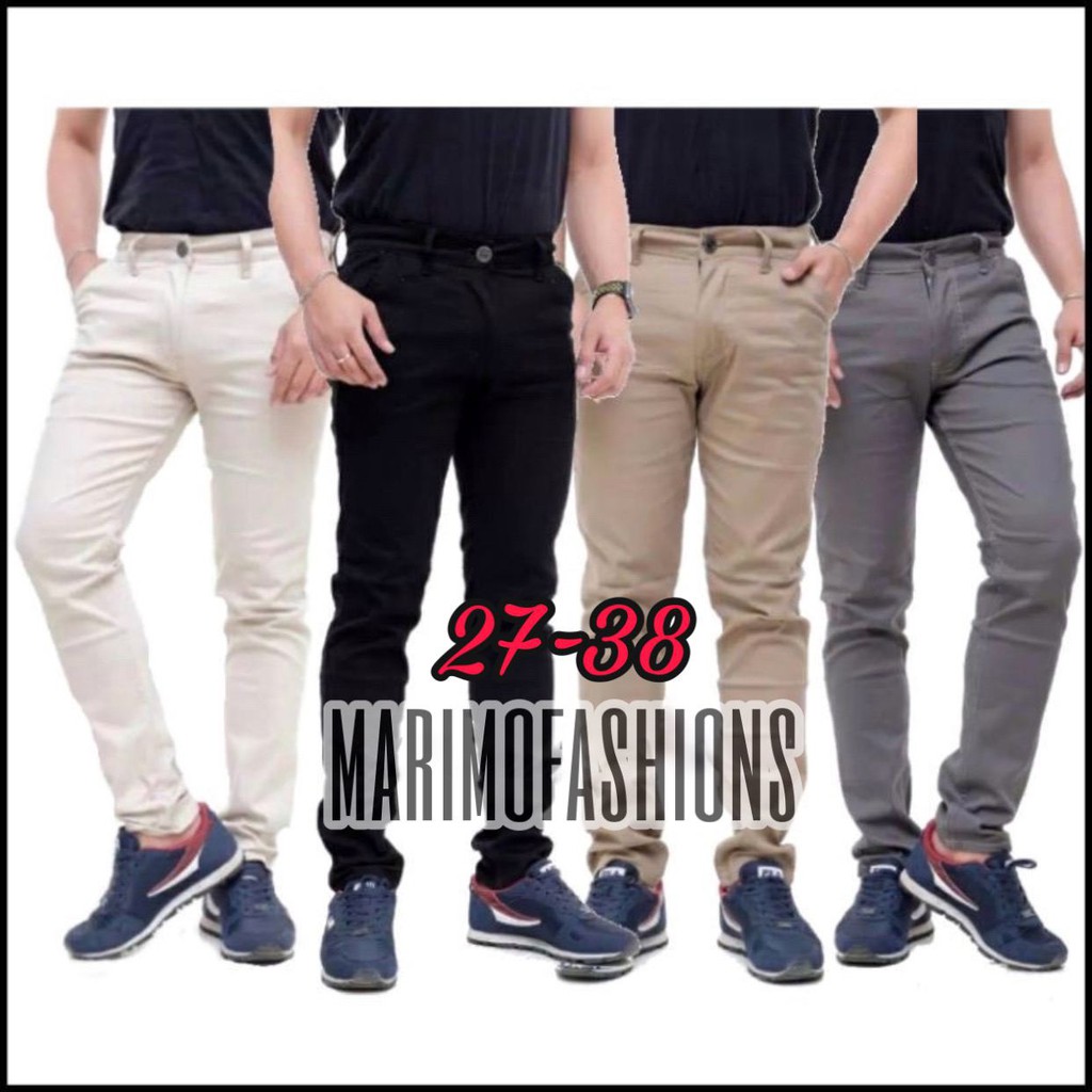 [TERLARIS] CELANA PANJANG PRIA UKURAN 27-38 PREMIUM QUALITY CHINOS SLIMFIT COWO SKINNY POLOS COWOK