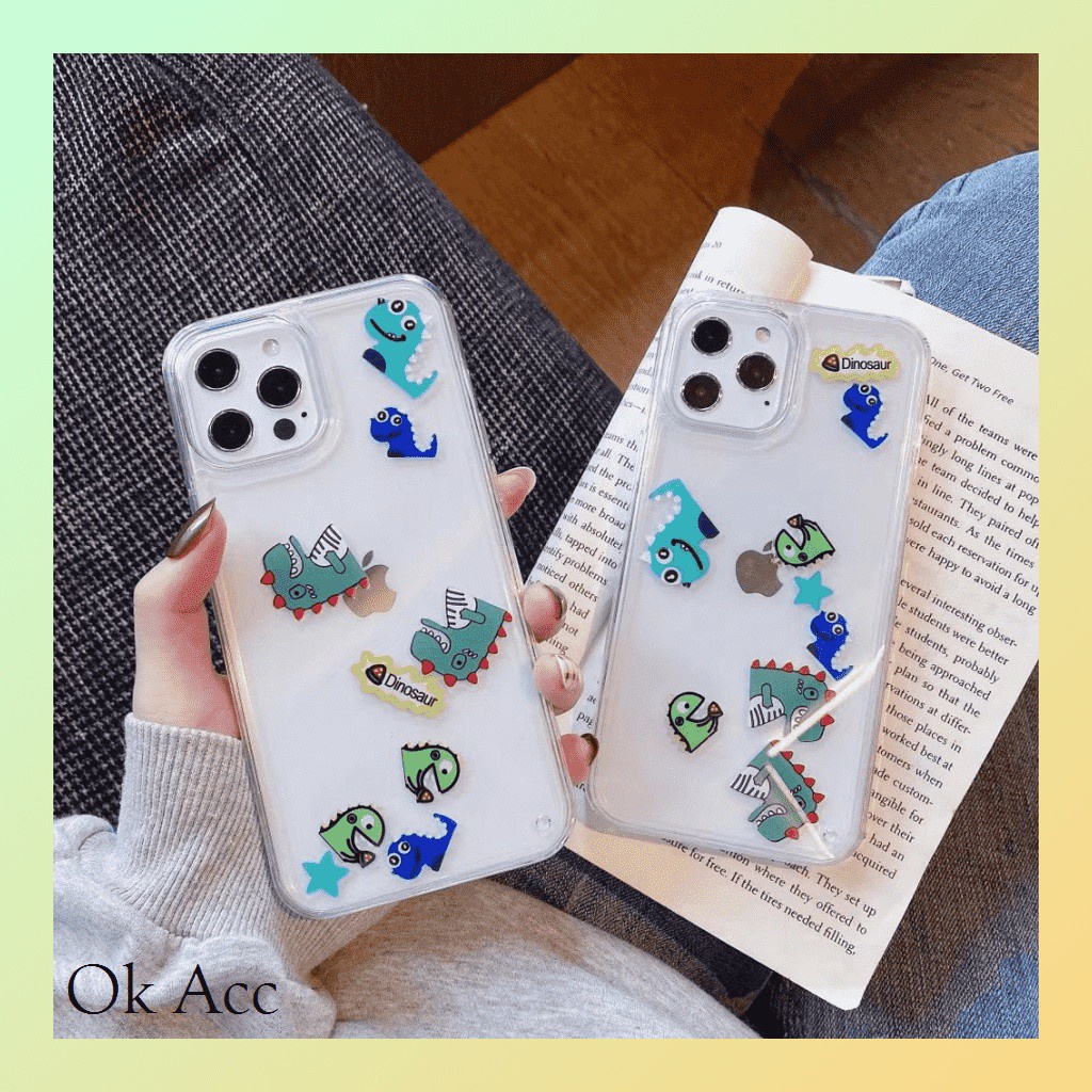 SoftCase Glitter air Dino Iphone 6 6s 7 8 SE 6+ 6s+ 7+ 8+ X Xs Xr Xs Max 11 12 13 Pro FH04