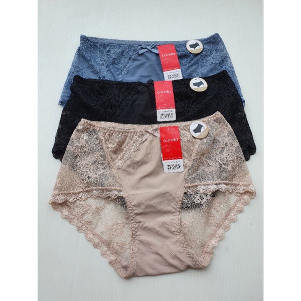 Celana Dalam Wanita Brokat SORELLA 3104 - Model Midi