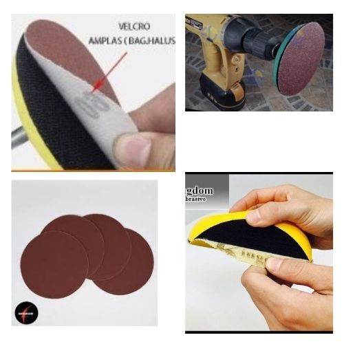 Amplas Gerinda Velcro  Bulat Tempel Sanding Disc Grit 100 Utk 2 Pcs 113116