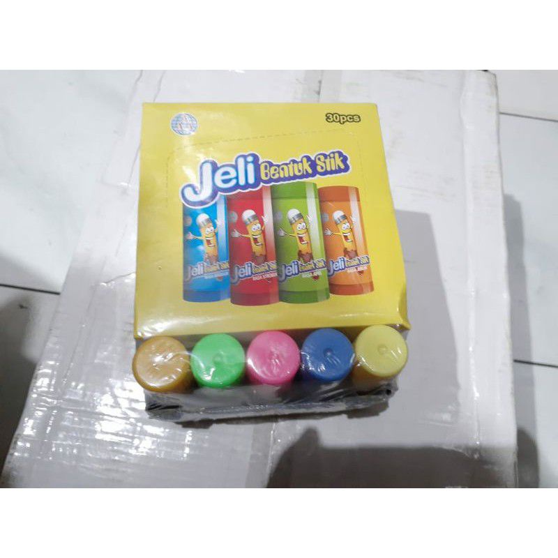 

Jelly bentuk stik / jelli putar / permen lipstik, aneka rasa buah isi 30pcs